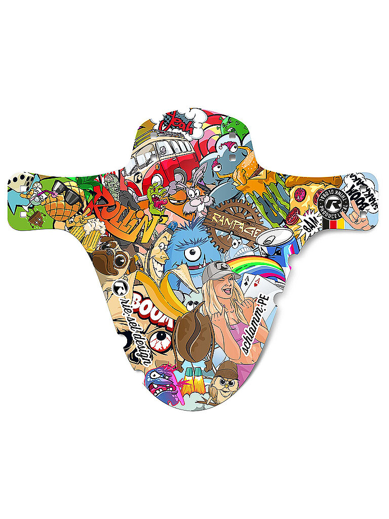 RIESEL DESIGN Mudguard schlamm:PE Stickerbomb Eyecatcher bunt
